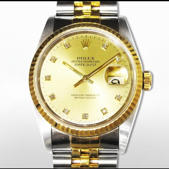 Rolex Datejust 18k Yellow Gold/Stainless Steel Jubilee Bracelet - Picture 2 of 6